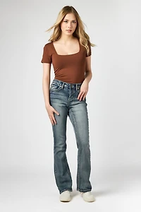 YMI Olympic Wash Mid-Rise Bootcut Jean
