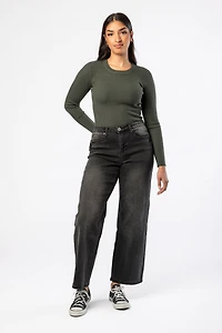 Tattoo Black High-Rise Wide Leg Jean