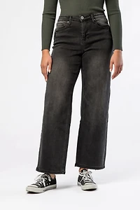 Tattoo Black High-Rise Wide Leg Jean