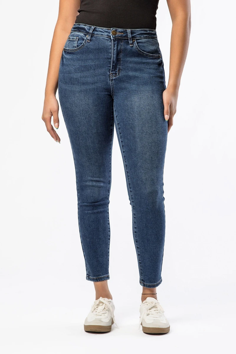 Tattoo Dark Wash High-Rise Skinny Jean
