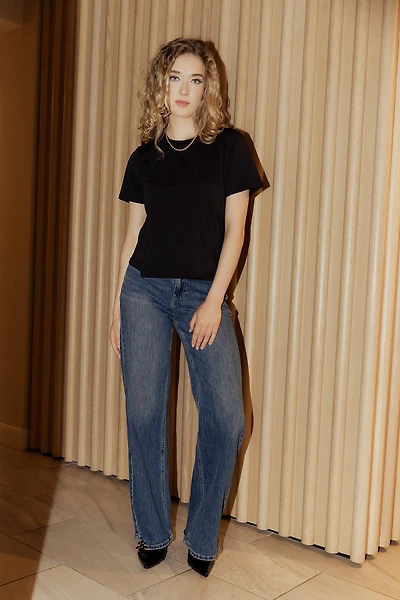 Tattoo "Sadie" Dark Wash High-Rise Wide-Leg Jean