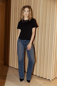 Tattoo "Sadie" Dark Wash High-Rise Wide-Leg Jean