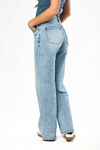 Tattoo Acid Wash High-Rise Wide-Leg Jean