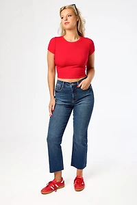 WallFlower Summer Wash Fearless Curvy Super High-Rise Ankle Bootcut