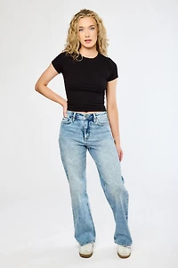 RFM Hailey Acid Wash Wide-Leg Jean