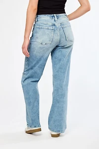 RFM Hailey Acid Wash Wide-Leg Jean