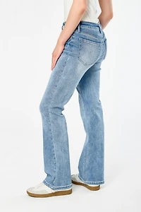 Tattoo "Amelia" Sky-Blue Mid-Rise Bootcut Jean