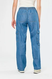 Almost Famous Chambray Cargo Skater Jean