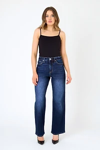 RFM "Hailey" Dark Wash High-Rise Wide-Leg Jean