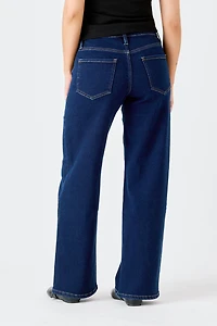 Tattoo "Harper" Rinse Wash Mid-Rise Wide Leg Jean