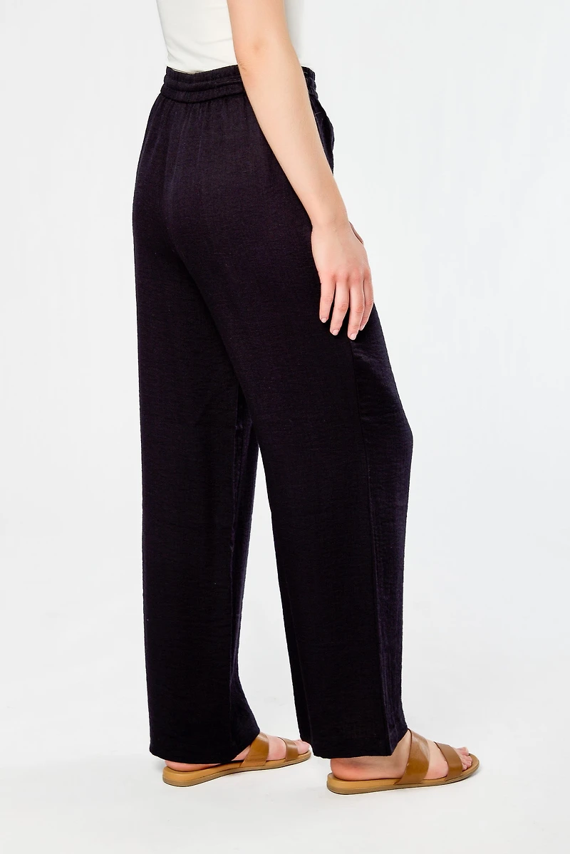 Linen-Look Palazzo Pant