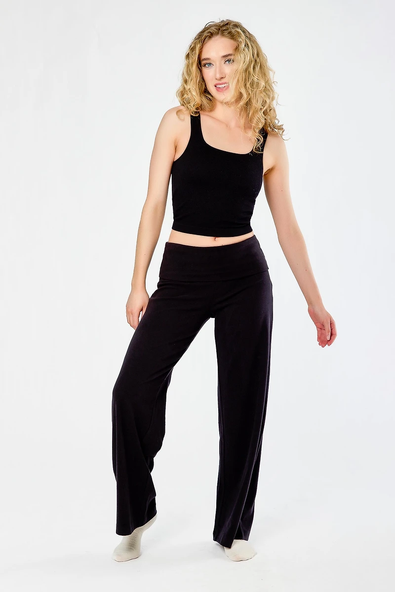 Micro Fleece Fold-Over Waistband Pant
