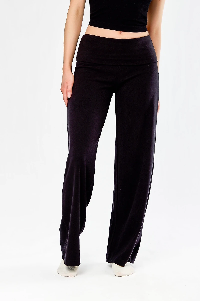 Micro Fleece Fold-Over Waistband Pant