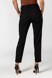 Knit Crepe Wide Waistband Trouser