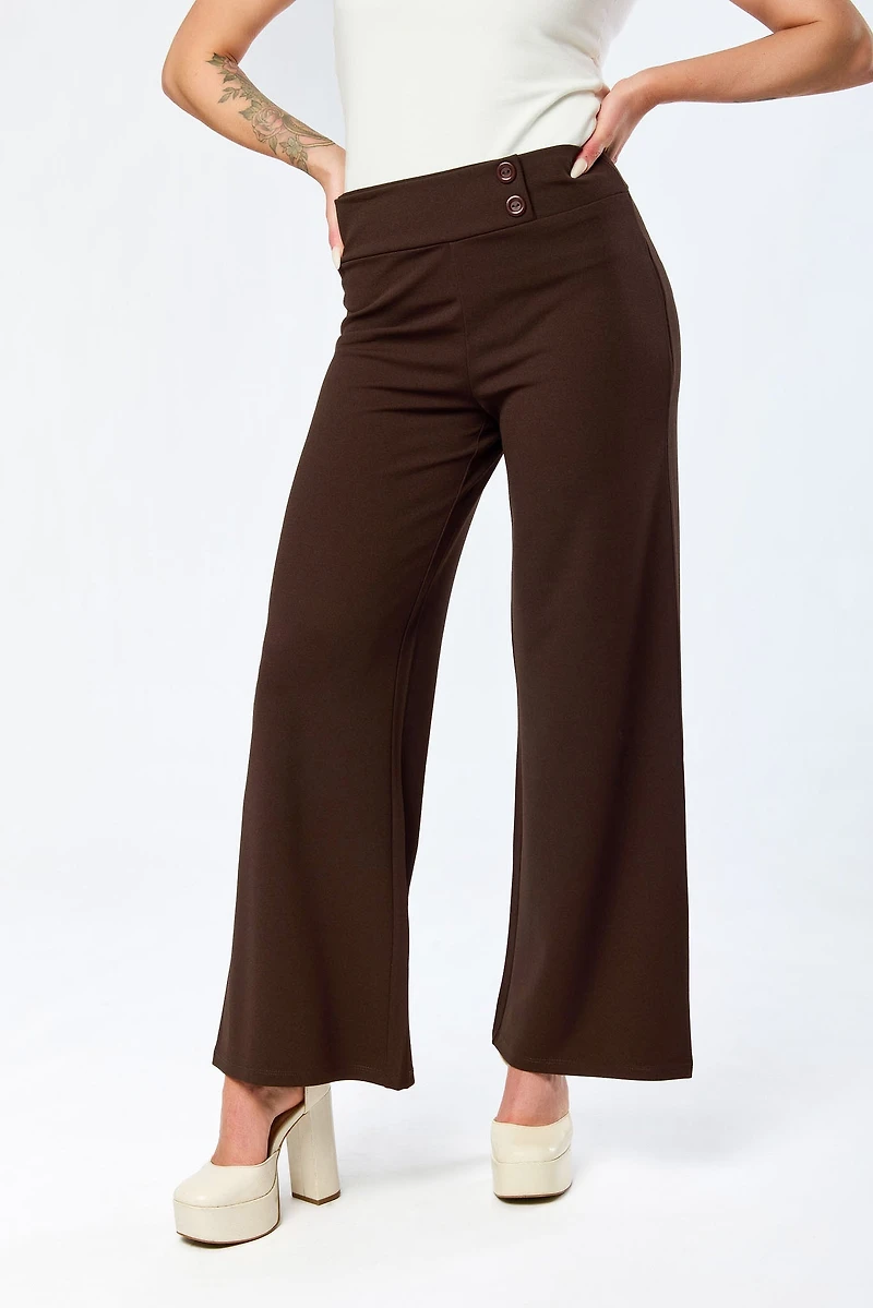 Wide Leg Pants with Short Inseam