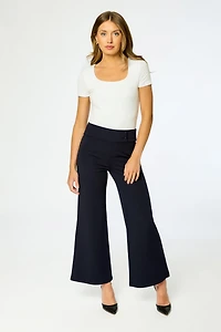 Wide Leg Pants with Short Inseam