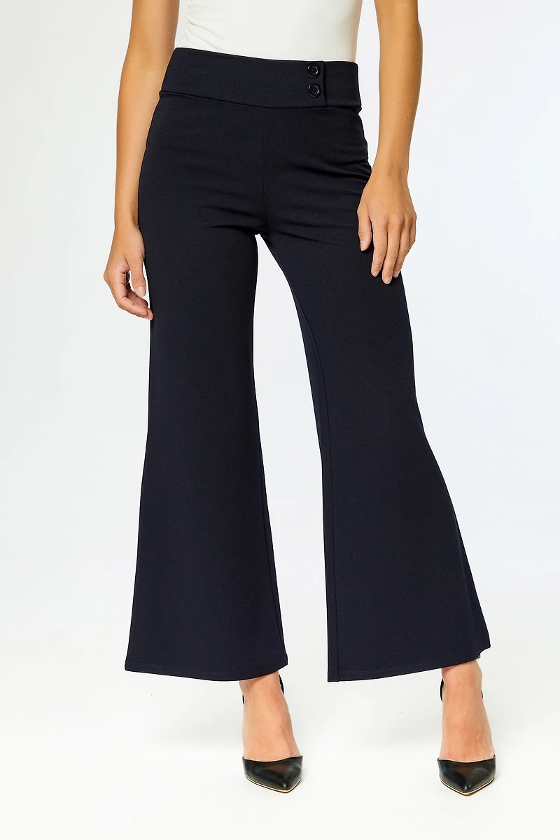 Wide Leg Pants with Short Inseam