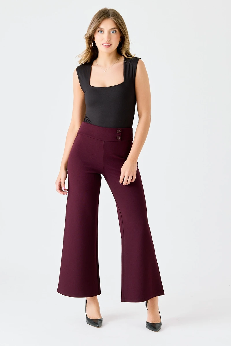 Wide Leg Pants with Short Inseam