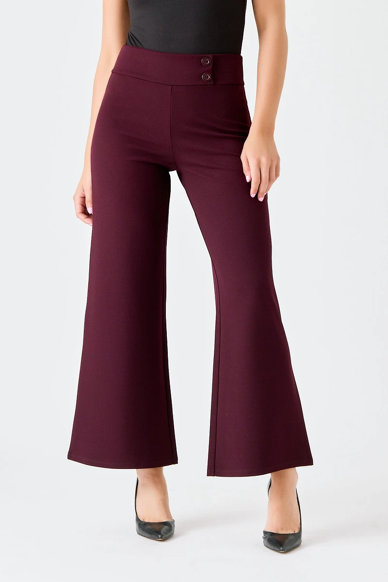 Wide Leg Pants with Short Inseam