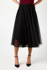 Mesh Midi Party Skirt