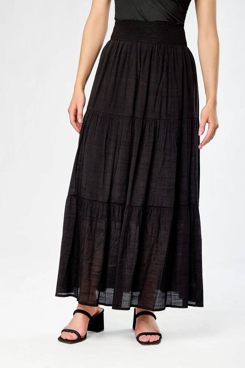 Tiered Maxi Skirt