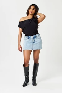 Tattoo Bleach Wash Mini Skort