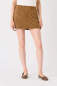 Faux Suede Skort
