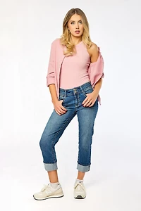 Wallflower Annabelle Wash Insta-Stretch Flirty Curvy High-Rise Crop Jeans