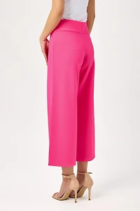 Stretch Crepe Cropped Pant with Double-Button Detail (23" Inseam)