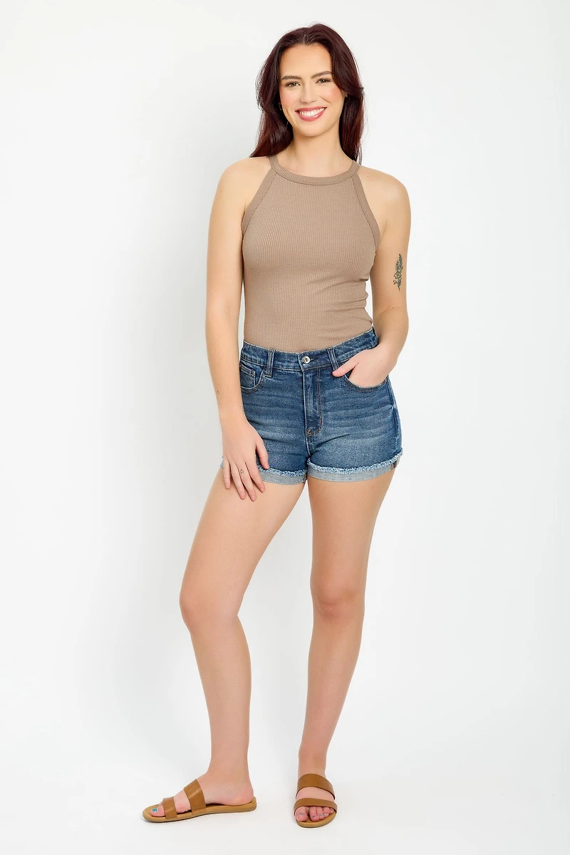 WallFlower Waverly Wash Fearless Curvy Super High-Rise Short