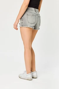 Tattoo Distressed Black High-Rise Short