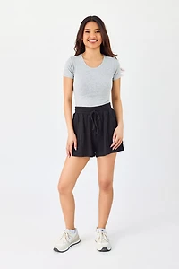 Cozy Rib Shorts with Porkchop Pockets