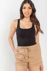 Twill Short with Drawcord
