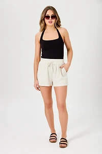Viscose Linen Porkchop Pocket Shorts