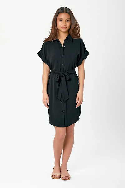 Airflow Shirtdress with Tie-Belt