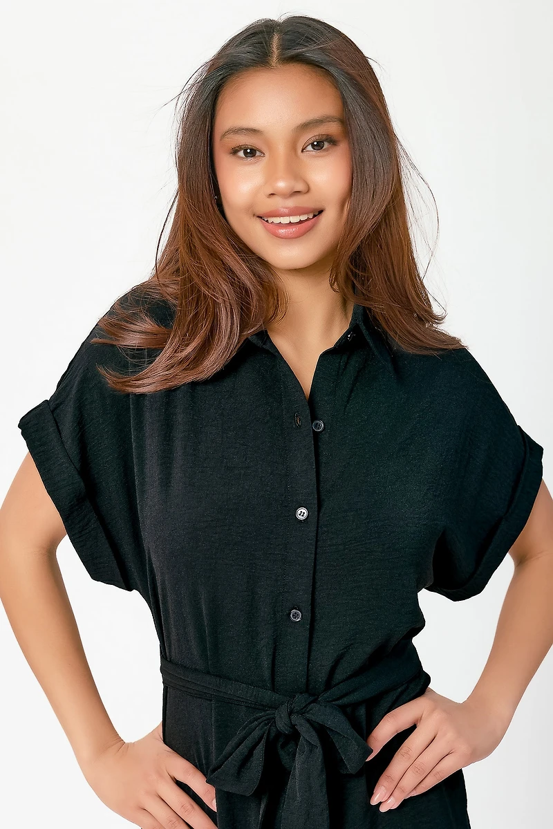 Airflow Shirtdress with Tie-Belt