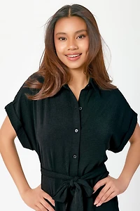 Airflow Shirtdress with Tie-Belt