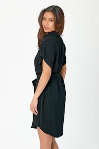 Airflow Shirtdress with Tie-Belt
