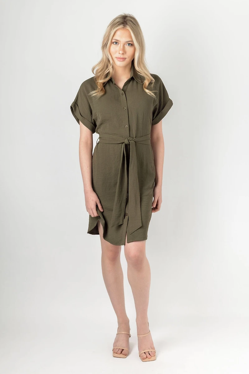 Airflow Shirtdress with Tie-Belt