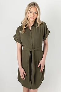 Airflow Shirtdress with Tie-Belt