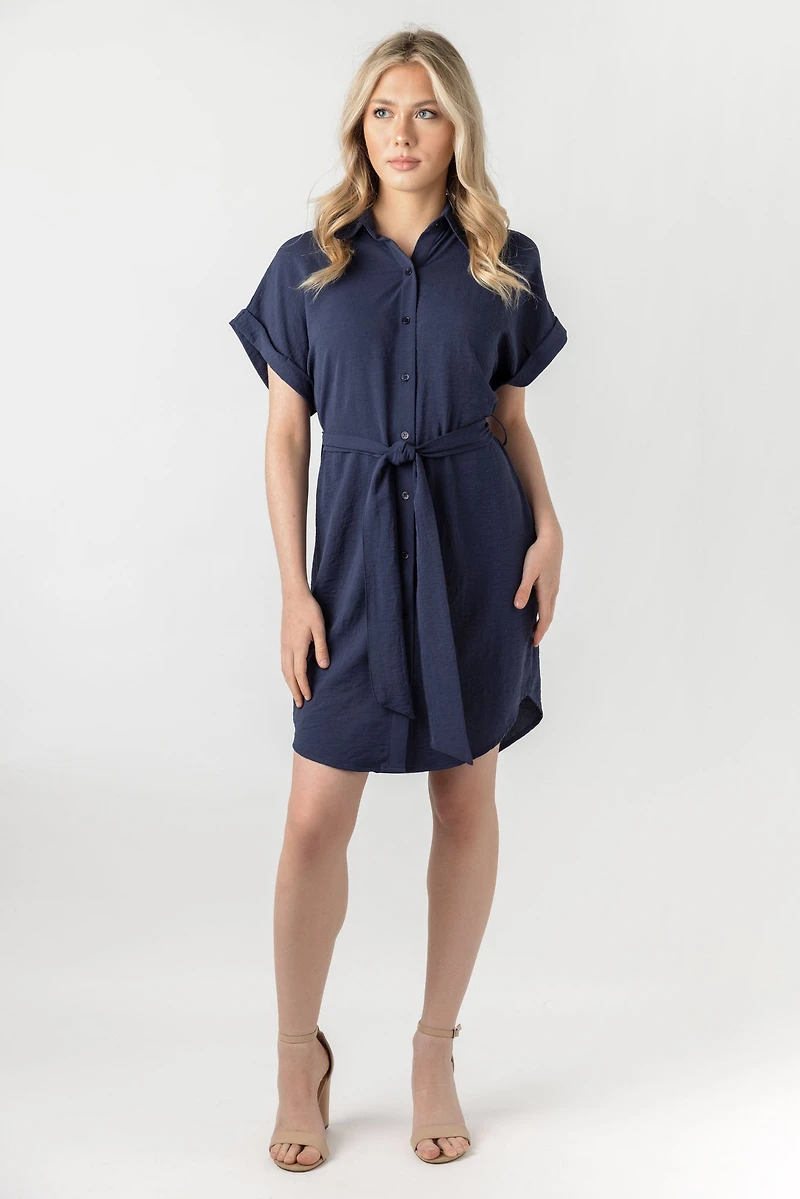 Airflow Shirtdress with Tie-Belt