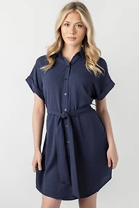 Airflow Shirtdress with Tie-Belt