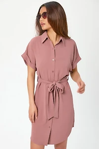 Airflow Shirtdress with Tie-Belt
