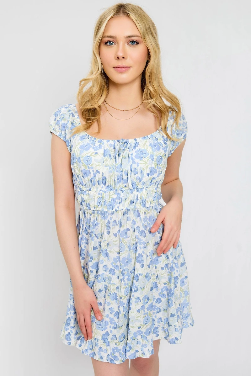 WallFlower Abstract Floral Mini Dress