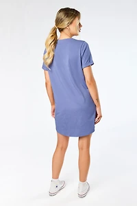 Crew-Neck Short-Sleeve T-Shirt Dress