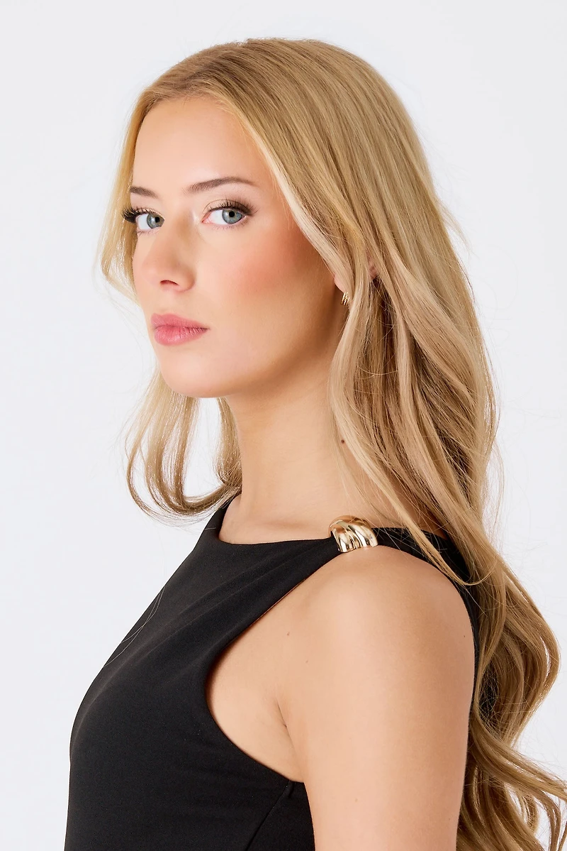 Stretch Crepe Buckle Detail Jumpsuit