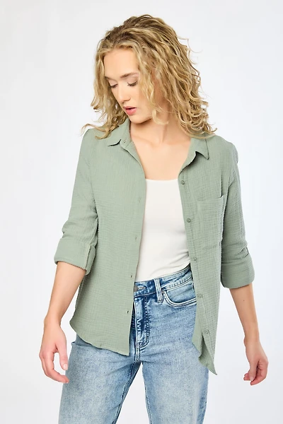 Double Cotton Long Sleeve Shirt