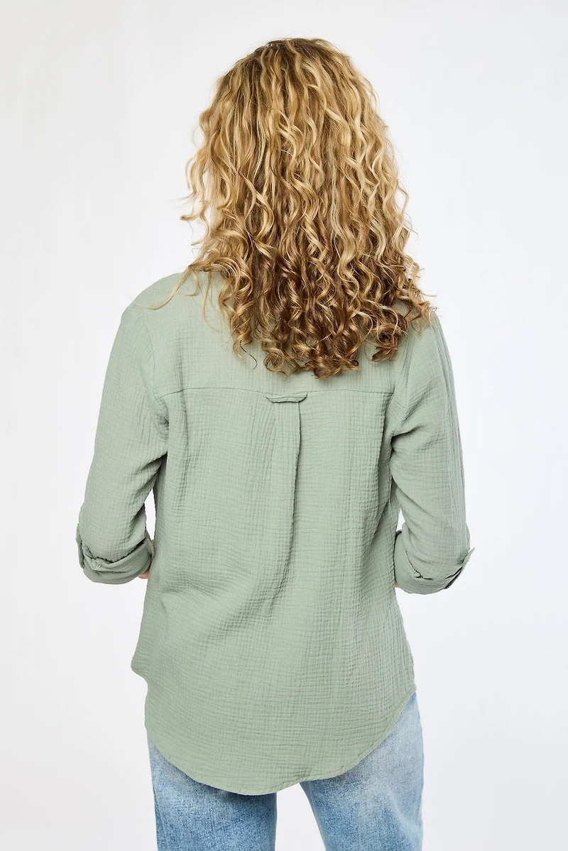 Double Cotton Long Sleeve Shirt