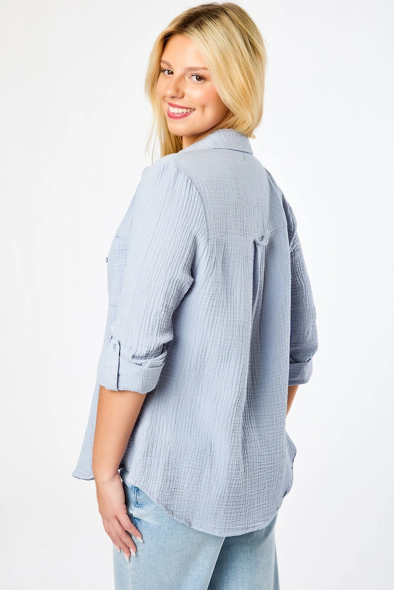 Double Cotton Long Sleeve Shirt