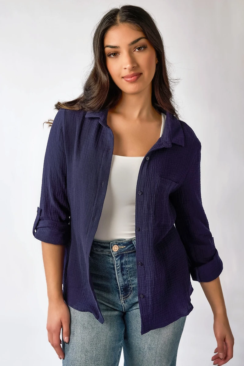 Double Cotton Long Sleeve Shirt
